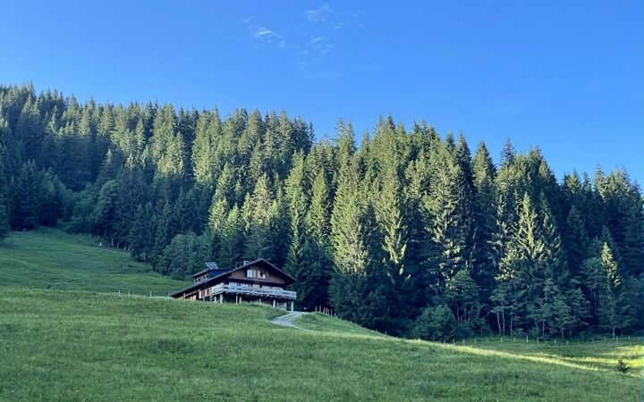 Hüttenausblick auf dem Firmenausflug im Allgäu